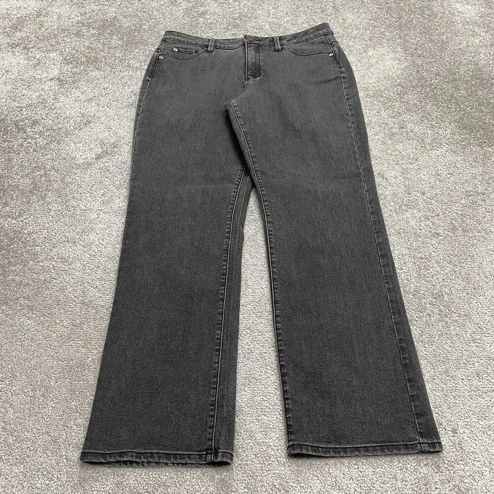 Coldwater Creek Women's Black Wide-Leg Jeans
